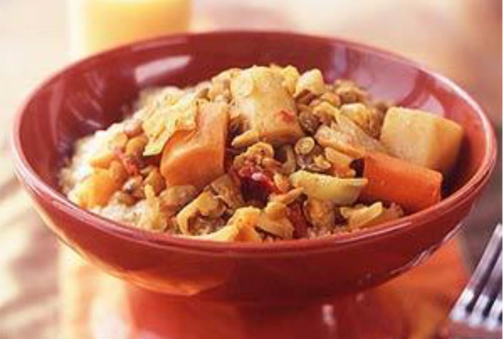 Root Vegetable Tagine and Lentils